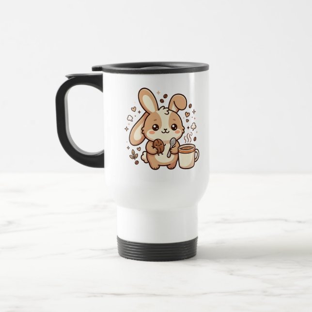 Caneca de Viagem Kawaii Bunny (Esquerda)