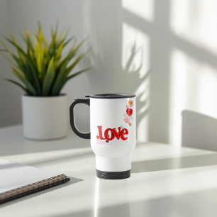 Caneca de Viagem Love & Hearts