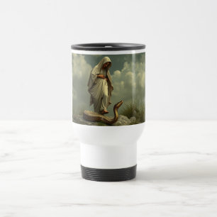 Caneca de Viagem Mãe Maria Pisando na Serpente