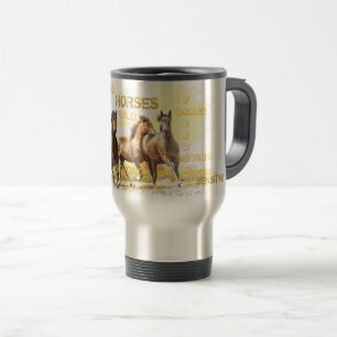 Caneca de viagem Maiestosa de Cavalos
