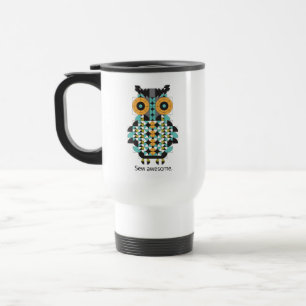 Caneca de viagem moderna adorável do teste padrã