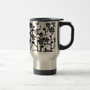 Caneca de viagem moderna das flores