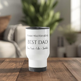 Caneca de Viagem Moderna Personalizada Melhor Pai