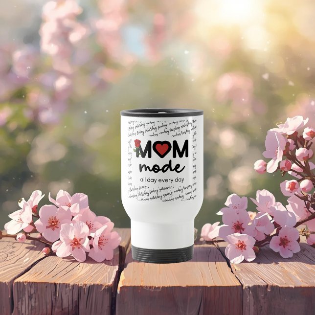 Caneca de Viagem Modo Mamãe Todos os Dias (Criador carregado)