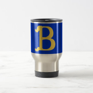 Caneca de viagem Monogrammed com a letra B