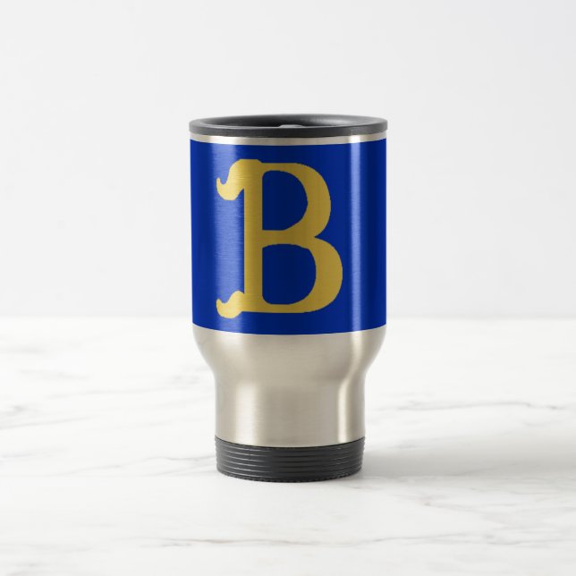 Caneca de viagem Monogrammed com a letra B (Centro)