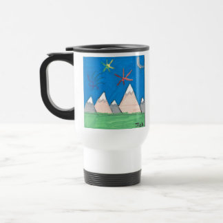 Caneca de Viagem Montanhas e Fogos de Artifício