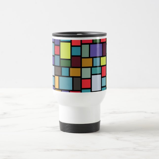 Caneca de viagem Mosaica Paul Klee Mondrian (Centro)