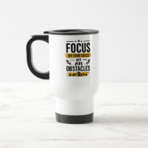Caneca de Viagem Motivacional Foque Em Seus Objeti