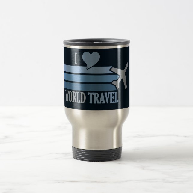 Caneca de viagem mundial - escolha estilo e cor (Centro)