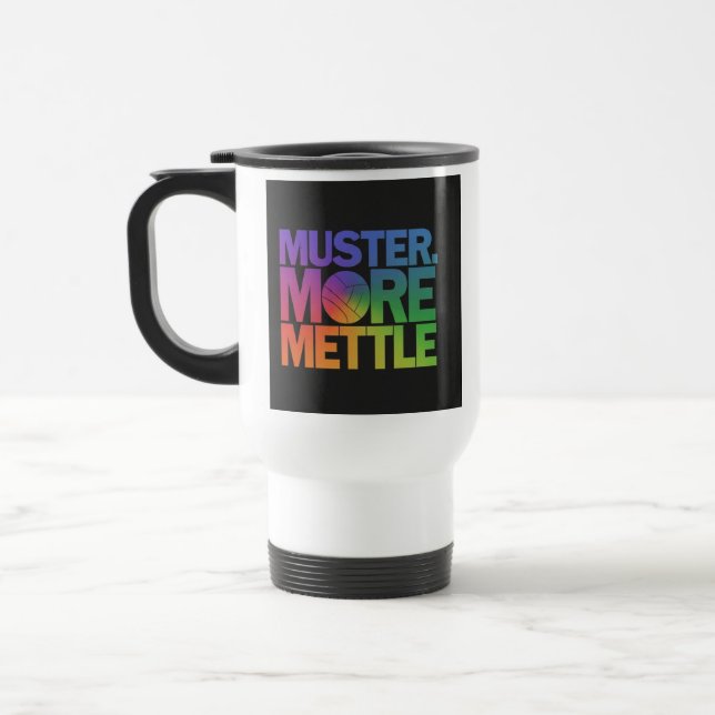 caneca de viagem "Muster More Mettle" (Esquerda)