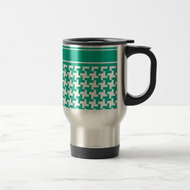 Caneca de viagem na moda, Verificação de Dogtooth  (Direita)