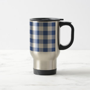 Caneca de viagem não-derramar, Gingham de Verifica