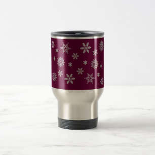 Caneca de viagem Natal Flocos de Neve