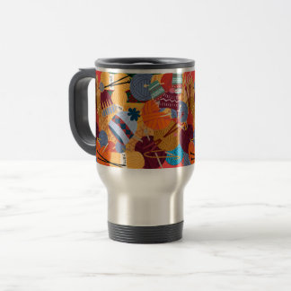Caneca de viagem no nosso Knit 1 Pearl 1 Design