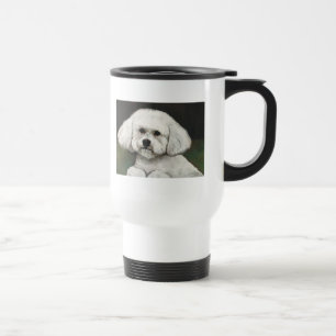 Caneca de viagem original da arte do cão de Bichon