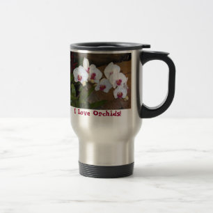 Caneca de viagem - orquídeas do amor de I!