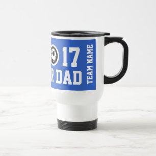 Caneca de viagem para pai de jogador de futebol   