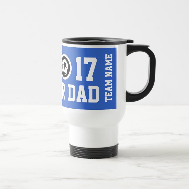 Caneca de viagem para pai de jogador de futebol |  (Direita)