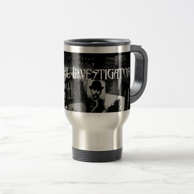 Caneca de viagem Paranormal do investigador (Frente Esquerda)