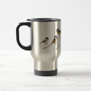 Caneca de Viagem Pássaros – Aquarela de Pássaros d