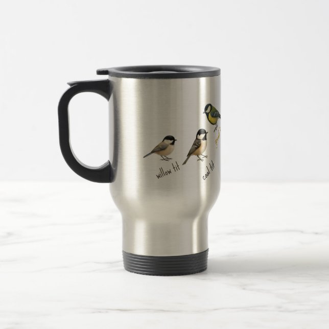 Caneca de Viagem Pássaros – Aquarela de Pássaros d (Esquerda)
