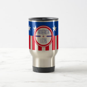 Caneca de viagem patriótica americana 1776