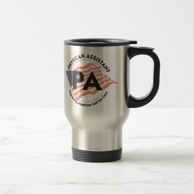 Caneca de viagem patriótica do assistente do (Direita)