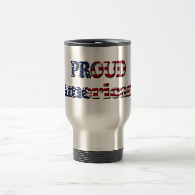 Caneca de viagem Patriótica do Orgulho Americano (Centro)
