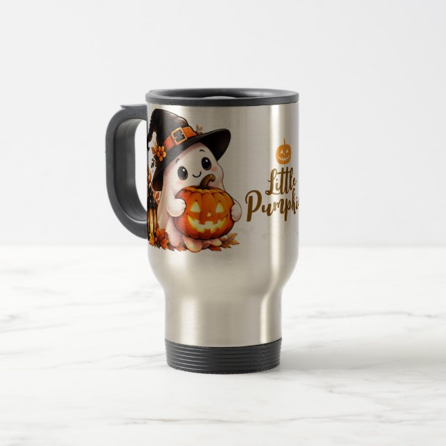 Caneca de Viagem Pequena Abóbora Presente Caneca d (Frente Esquerda)