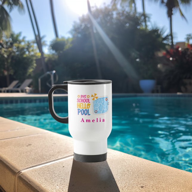 Caneca de Viagem Personalizada Adeus Escola Olá Pi (Criador carregado)