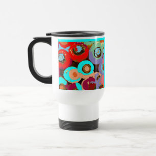 Caneca de viagem personalizada colorida