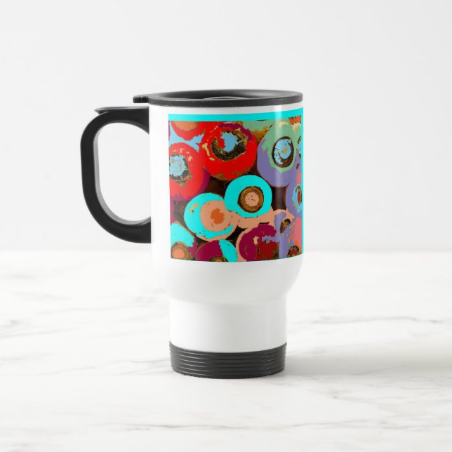 Caneca de viagem personalizada colorida (Esquerda)