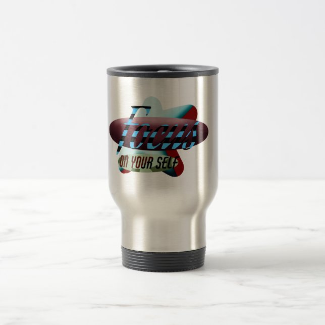 Caneca de Viagem Personalizada com Design Gráfico (Centro)