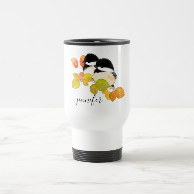 Caneca de viagem Personalizada de Aves de Frango B (Centro)
