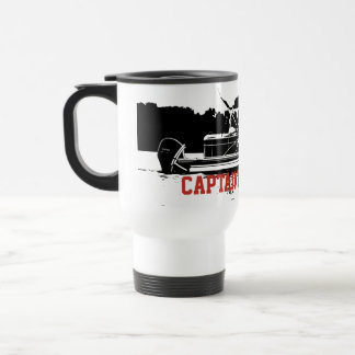 Caneca de viagem personalizada de barcos a preto