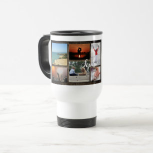 Caneca de viagem Personalizada de Colagem de Fotos