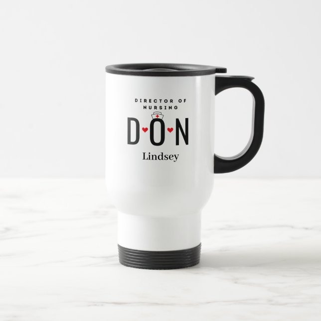 Caneca de viagem personalizada de enfermeiro DON (Direita)