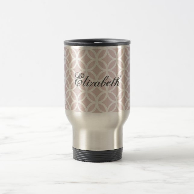 Caneca de viagem Personalizada de Padrão de Diaman (Centro)
