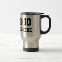 Caneca de viagem personalizada do basquetebol com