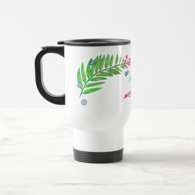 Caneca de viagem personalizada do Fireweed e do (Esquerda)