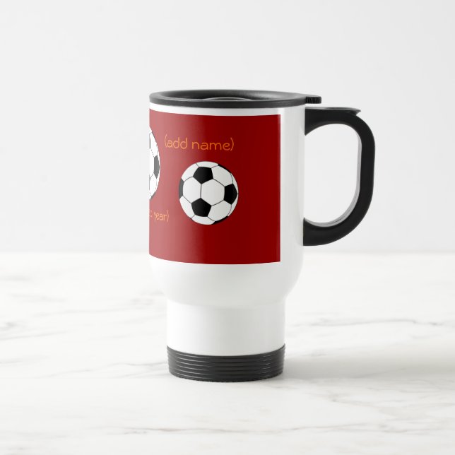 Caneca de viagem personalizada do futebol (Direita)