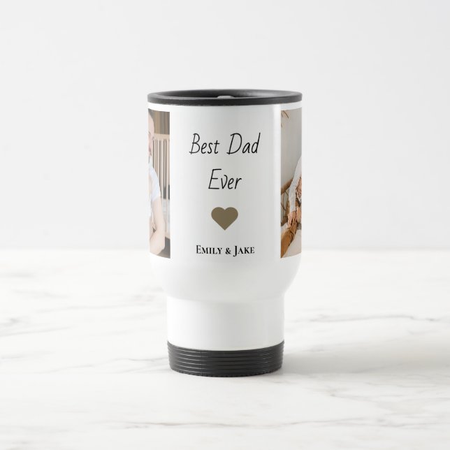 Caneca de viagem personalizada do melhor Pai nunca (Centro)