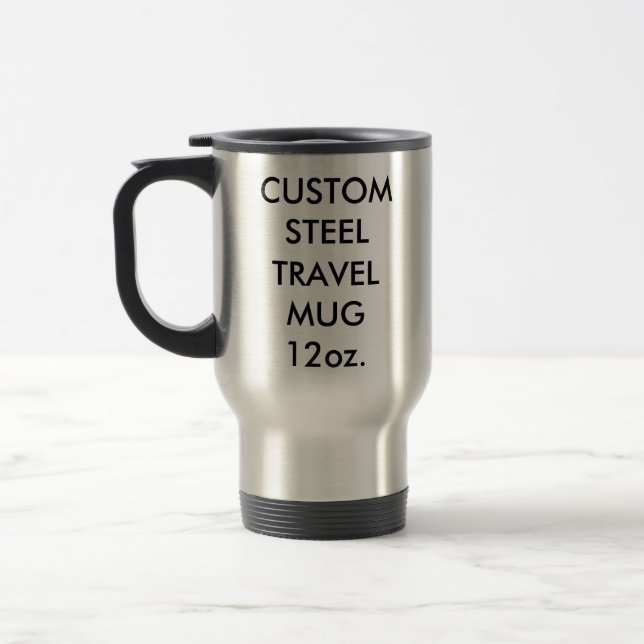 Caneca de viagem personalizada em aço inoxidável (Esquerda)