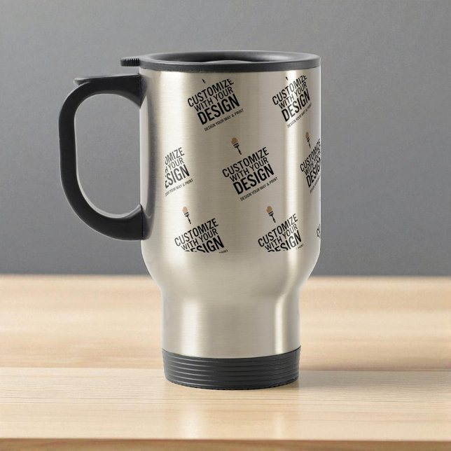 Caneca de Viagem Personalizada Minimalista com Mar (Criador carregado)