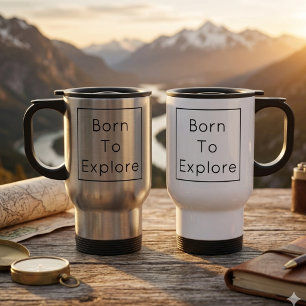 Caneca de Viagem Personalizada Nascido Para Explor