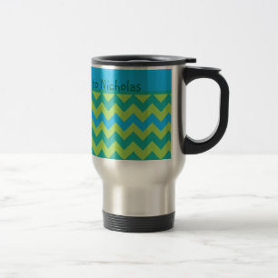 Caneca de viagem Personalizada, Padrão de Chevron 