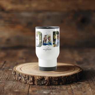 Caneca de viagem personalizada “Papai meu herói”