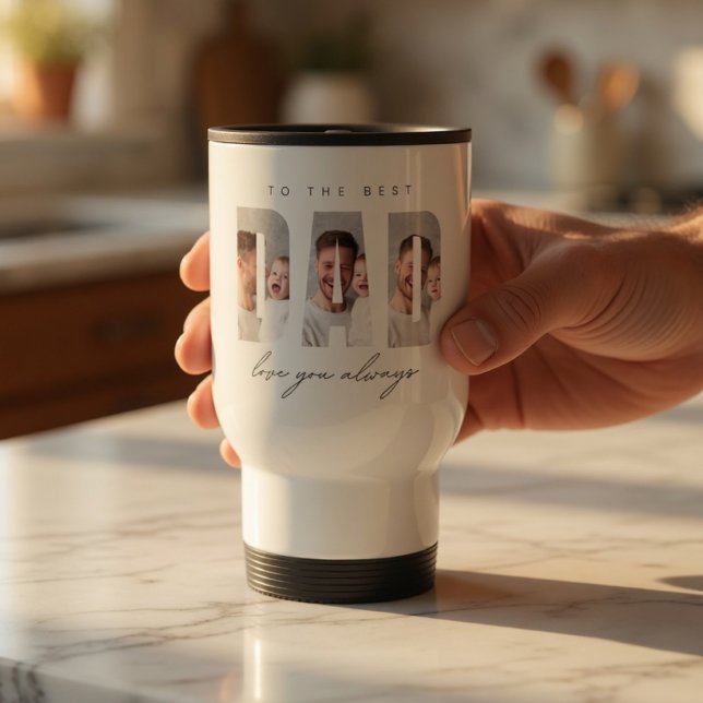 Caneca de Viagem Personalizada para Papai com Foto (Criador carregado)