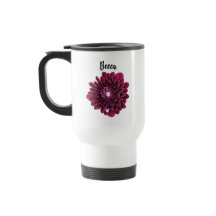 Caneca de viagem Personalizada Profunda Dahlia Flo